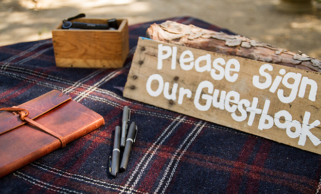 A guestbook for guests of a wedding