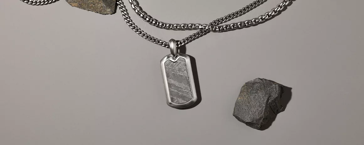 men's dog tag style chain necklace