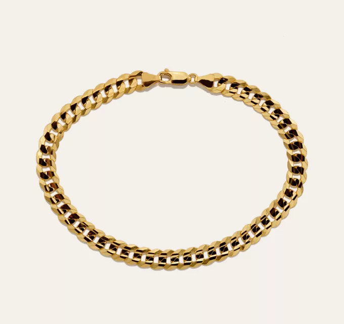 gold curb bracelet