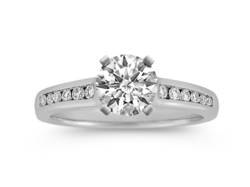 Round Diamond Channel Setting Engagement Ring