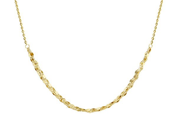 Yellow gold choker necklace.