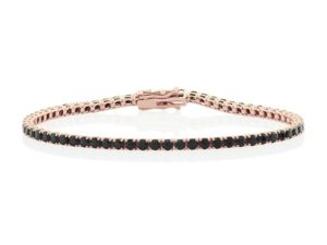Black sapphire tennis bracelet