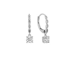 White sapphire vintage style earrings.