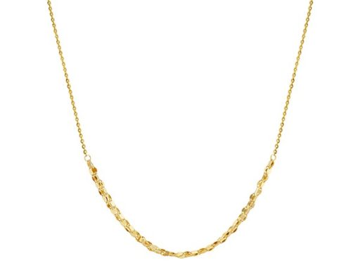 Yellow gold choker necklace.