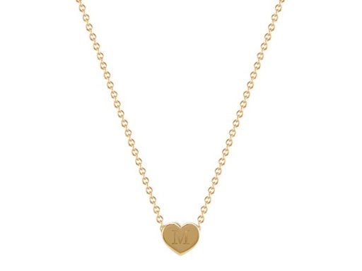 Engravable Heart Pendant necklace.