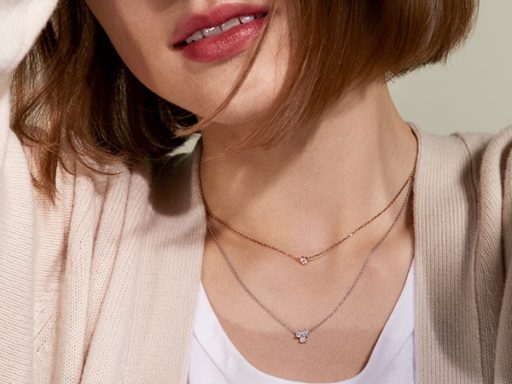 Rose Gold pendant necklace.