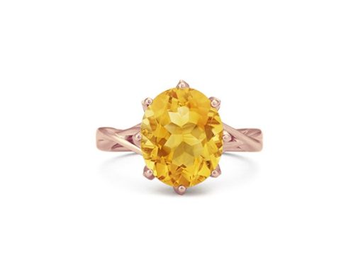 Citrine and Diamond Ring.