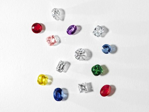 Loose diamonds and colored stones.