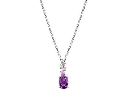 Amethyst and Diamond Pendant