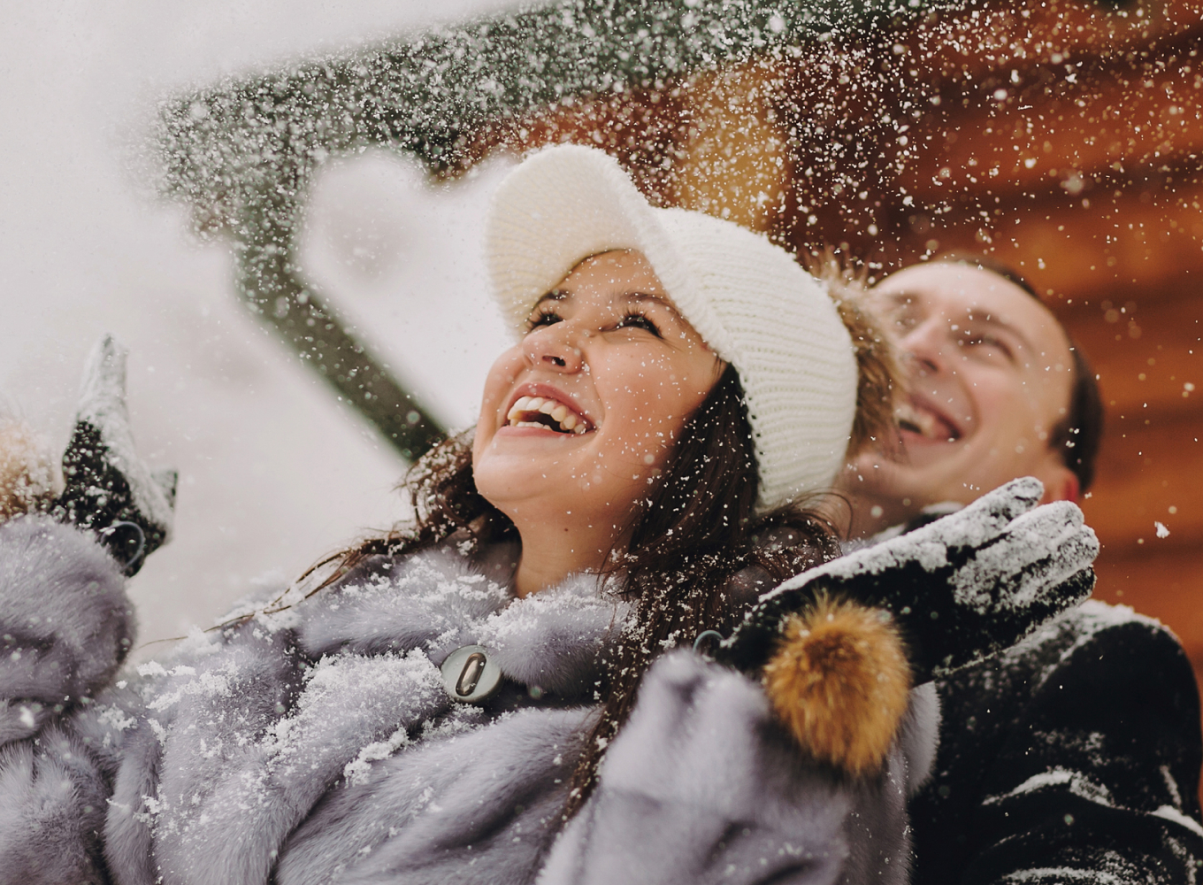 Couple smiling after a proposal