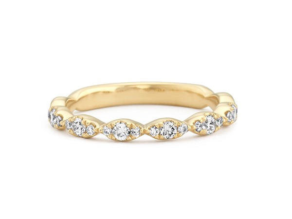 Diamond Cluster Wedding Band