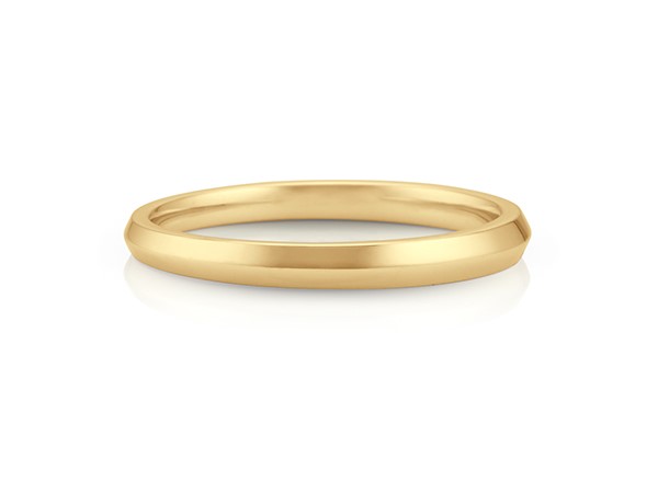 Knife Edge Wedding Band in 14k Yellow Gold