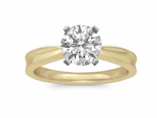 Solitaire Yellow Gold Engagement Ring