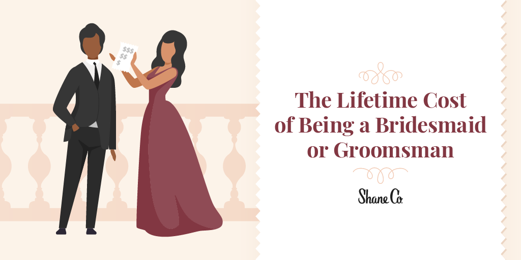 Title graphic for “the lifetime cost of being a bridesmaid or groomsman”