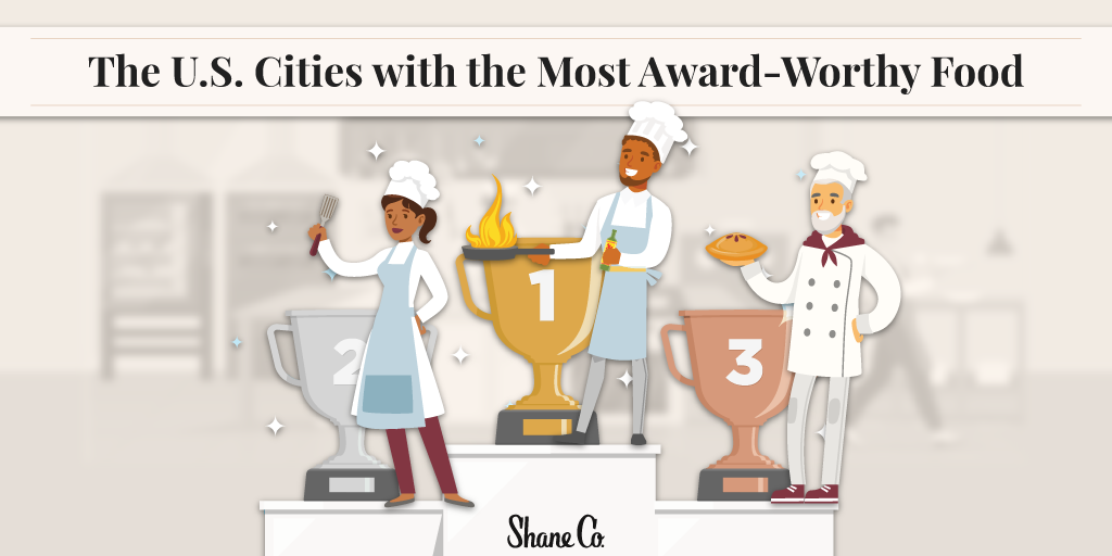 Title graphic for “US Cities With the Most Award-Worthy Food"