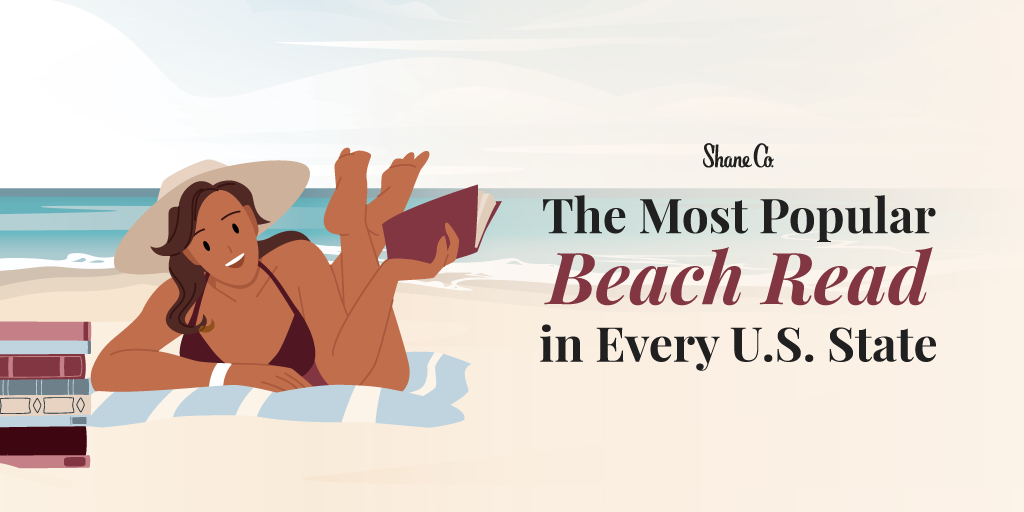 A header image for a blog about popular beach reads throughout the U.S.