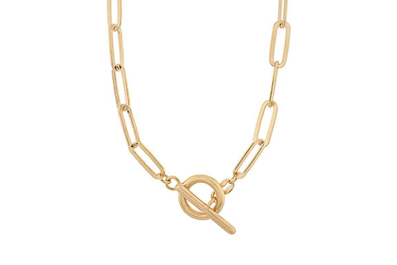 Paper Clip Chain in Vermeil 14K Yellow Gold (20 in)