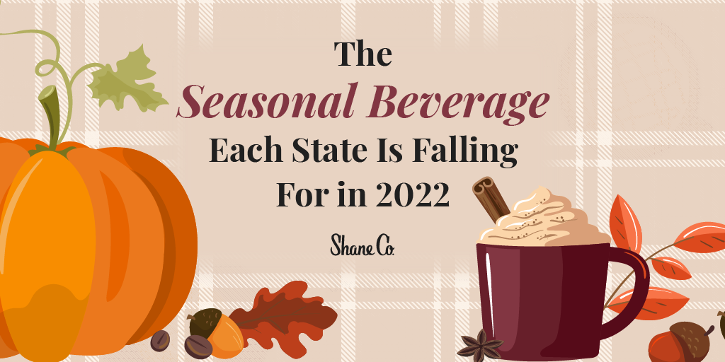 A header image for a blog about the most popular fall beverage in every state.