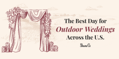 title graphic for “The Best Day for Outdoor Weddings Across the U.S.”