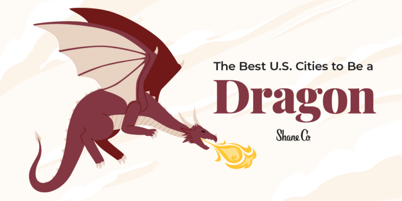 A header image for a blog about dragon habitats in the U.S.