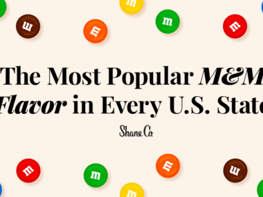 A header image for a blog about M&M's popularity around the U.S.