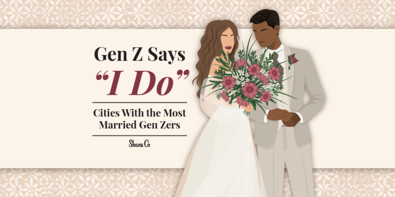 Title graphic for a blog about U.S. cities with the most married Gen Z couples