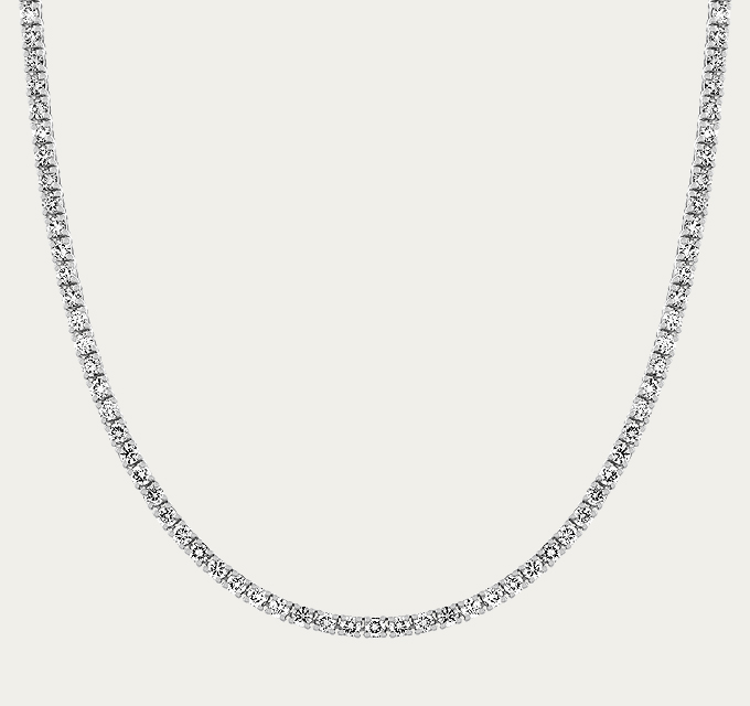 sparkling diamond tennis necklace