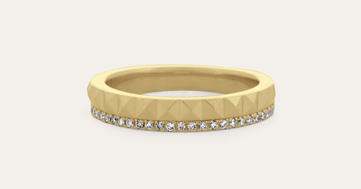 geometric diamond ring