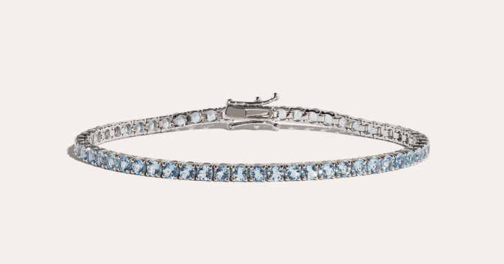 aquamarine tennis bracelet