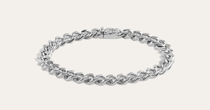 diamond curb bracelet