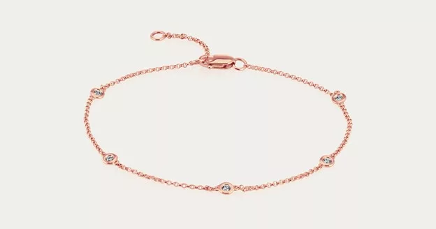 bezel-set diamond bracelet