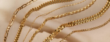 header image of a variety of gold chains