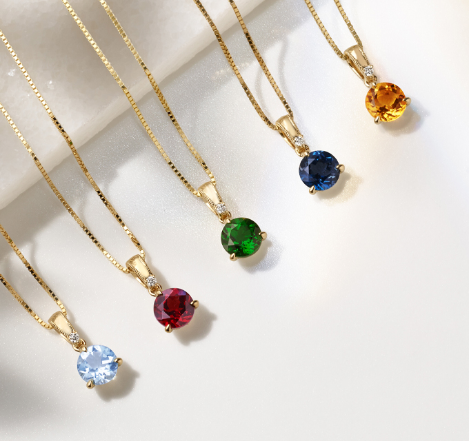 colorful gemstone pendant necklaces