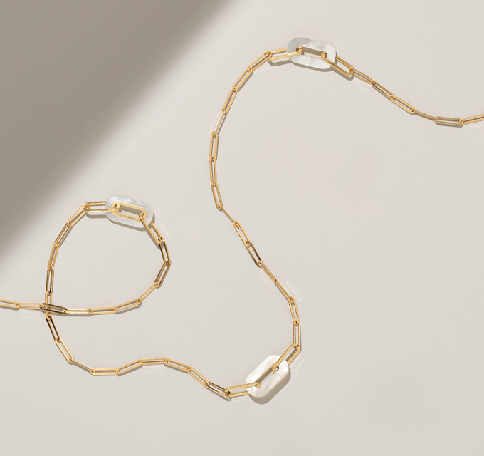 paperclip style gold chain