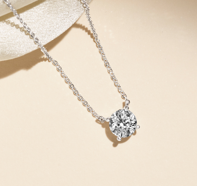 diamond solitaire necklace