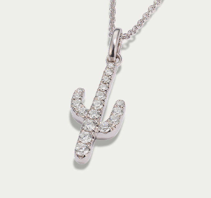 adorable cactus necklace