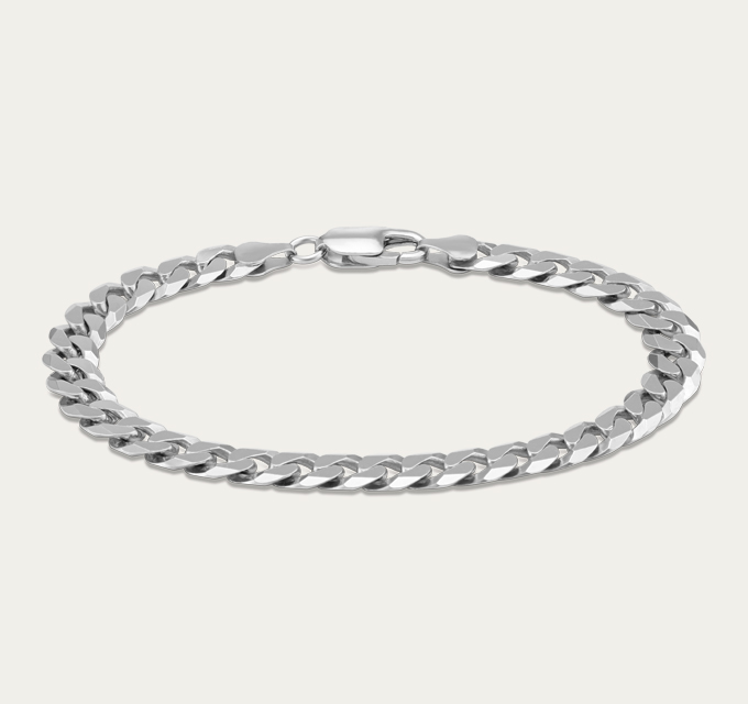 sterling silver curb bracelet
