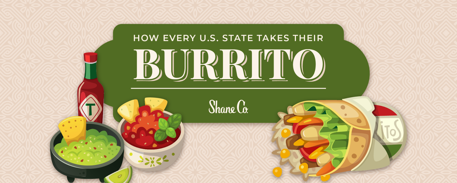 Title graphic for how every state takes their burrito. 