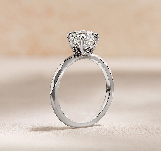 diamond engagement ring with hidden halo ring enhancement