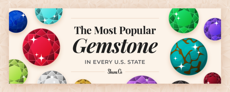 An introductory graphic for a blog about popular gemstones across the U.S.