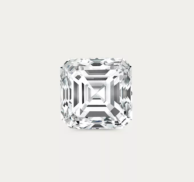 an Asscher cut diamond