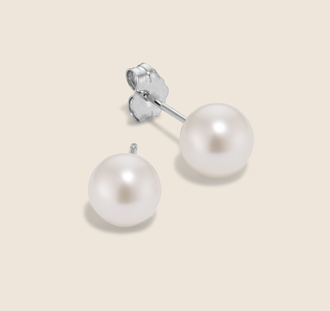 pearl stud earrings