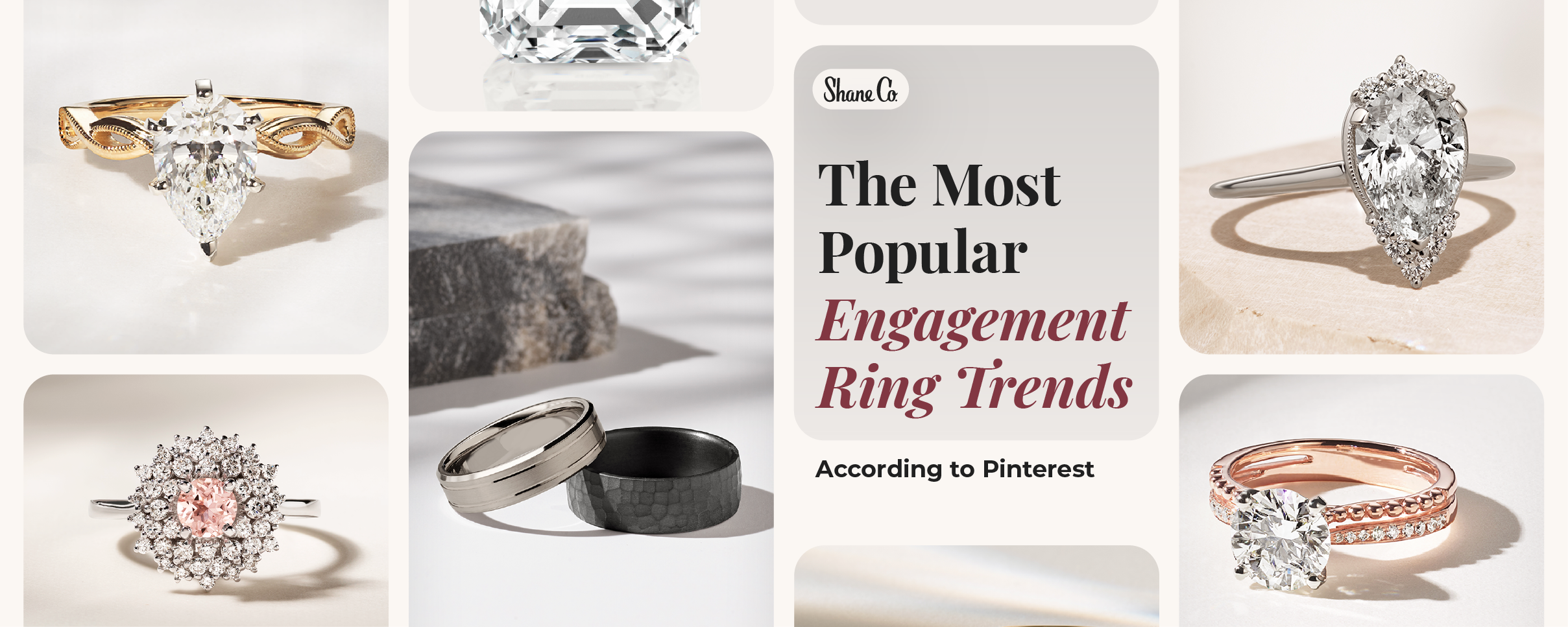 A header image for a blog about engagement ring trend popularity