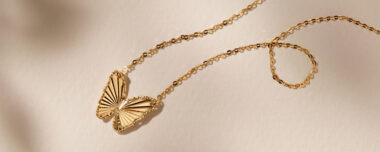 Butterfly Pendant in 14K Yellow Gold