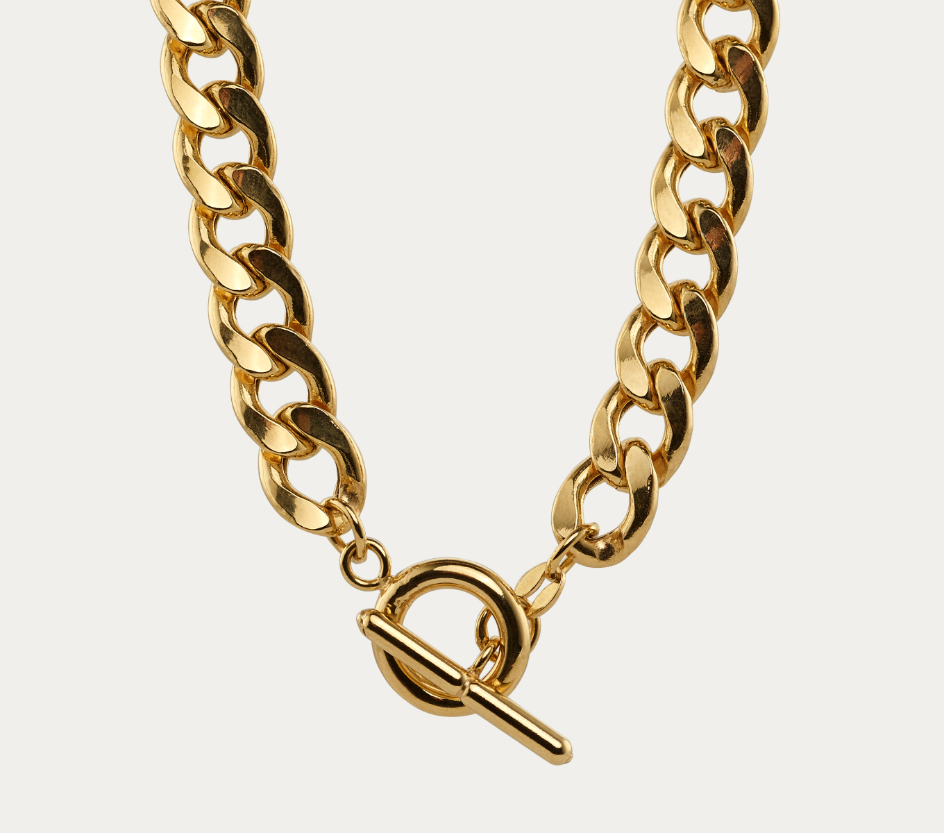 Vermeil 14K Yellow Gold T-Bar Curb Chain