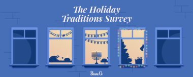 Title graphic for a survey about Americans’ holiday traditions