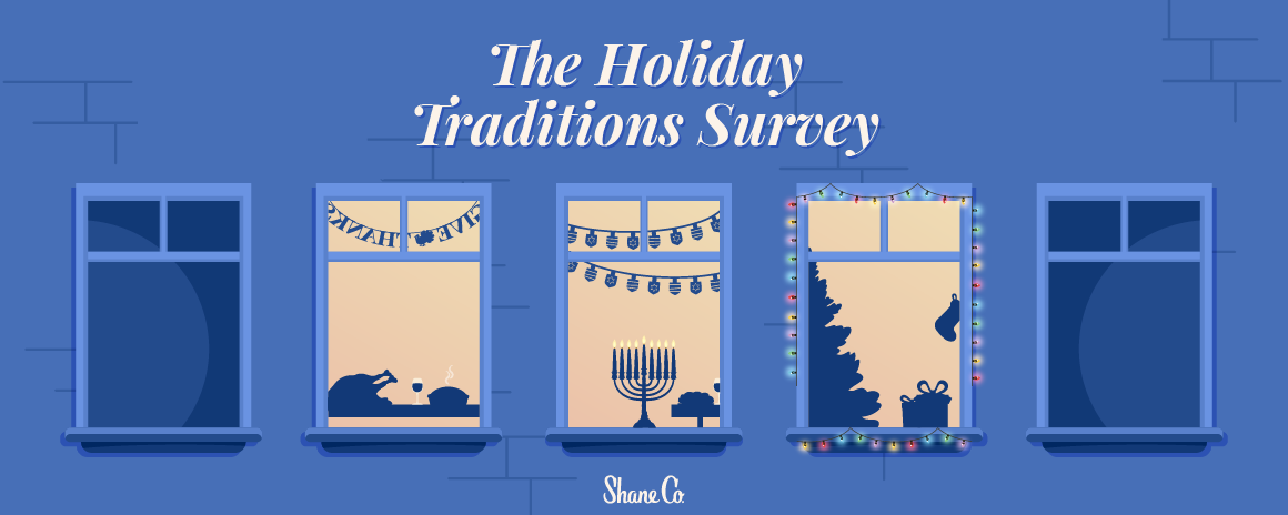 Title graphic for a survey about Americans’ holiday traditions
