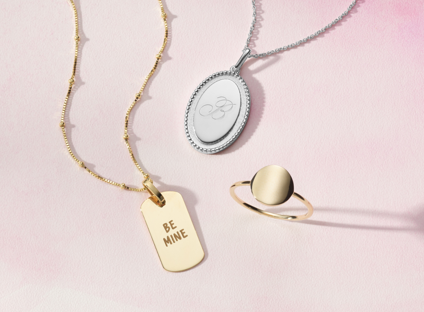 Personalized Name Necklace With Heart – Sterling Silver / Gold / Rose Plated, Valentines Gift, Handmade Charm