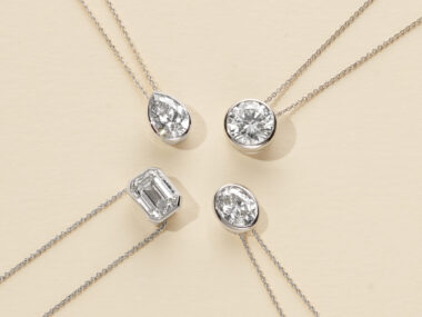 Pear 1 ctw Lab-Grown Diamond Bezel Pendant This sparkling pear-shaped lab-grown diamond pendant features a stylish bezel setting. Crafted in bright 14-karat white gold, a matching cable chain with a lobster clasp keeps this necklace secure. Round 1 1/2 ctw Lab-Grown Diamond Bezel Pendant This sparkling round lab-grown diamond pendant features a stylish bezel setting. Crafted in sleek platinum, a matching cable chain with a lobster clasp keeps this necklace secure. Oval 1/3 ctw Lab-Grown Diamond Bezel Pendant This sparkling oval lab-grown diamond pendant features a stylish bezel setting. Crafted in bright 14-karat white gold, a matching cable chain with a lobster clasp keeps this necklace secure. 41102672 EC 1 ctw Lab-Grown Diamond Bezel Pendant This sparkling emerald-cut lab-grown diamond pendant features a stylish bezel setting. Crafted in bright 14-karat white gold, a matching cable chain with a lobster clasp keeps this necklace secure.