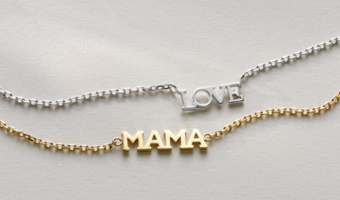 This beautiful necklace features the word ‘love,’ making a meaningful gift or a beautiful daily accessory. It’s crafted in bright 14-karat white gold with a secure lobster clasp for worry-free wear. Celebrate motherhood with this meaningful 14-karat yellow gold necklace. It makes a beautiful daily accessory or a great gift for a new mom.